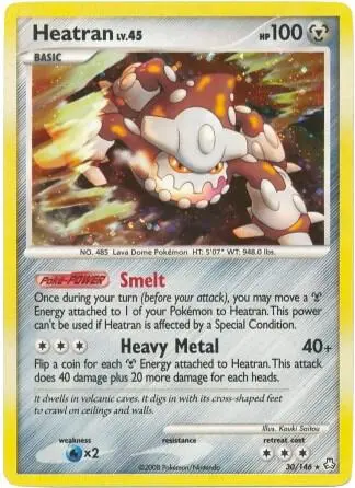 Heatran - 30/146 (DP Legends Awakened) card art