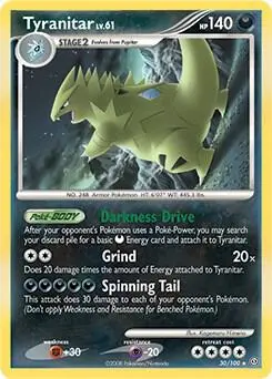 Tyranitar - 30/100 (DP Stormfront) card art