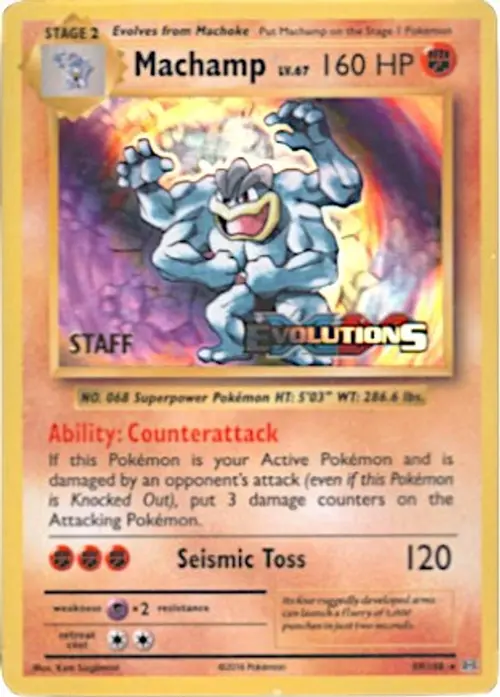 Machamp - 59/108 (Prerelease) [Staff] card art