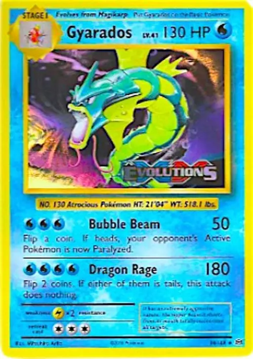 Gyarados (XY Evolutions Prerelease) card art