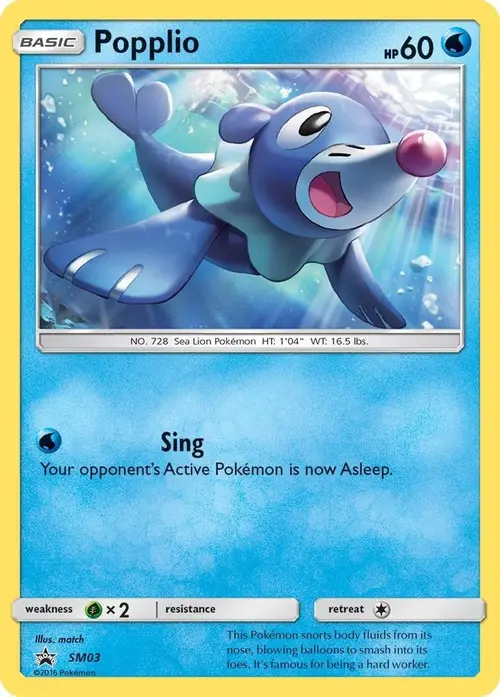 Popplio - SM03 card art
