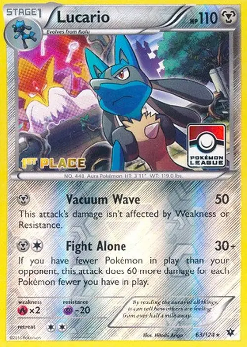Lucario - 63/124 (Pokemon League) [1st Place] card art