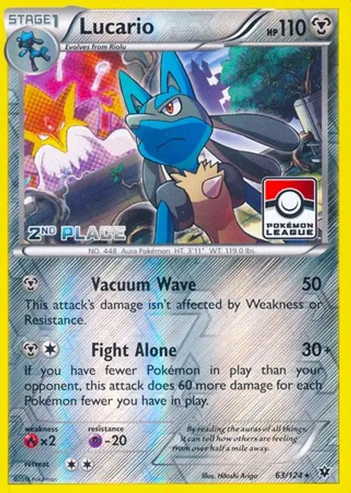 Lucario - 63/124 (Pokemon League) [2nd Place] card art
