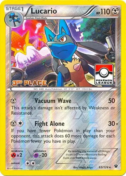 Lucario - 63/124 (Pokemon League) [3rd Place] card art