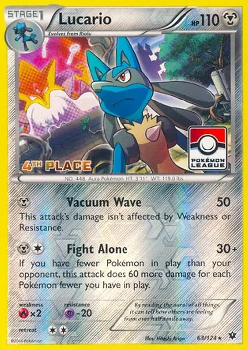 Lucario - 63/124 (Pokemon League) [4th Place] card art