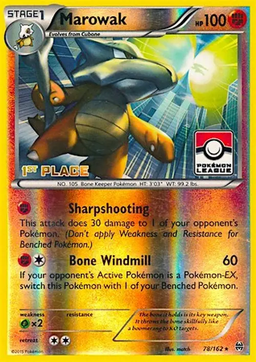 Marowak - 78/162 (Pokemon League) [1st Place] card art
