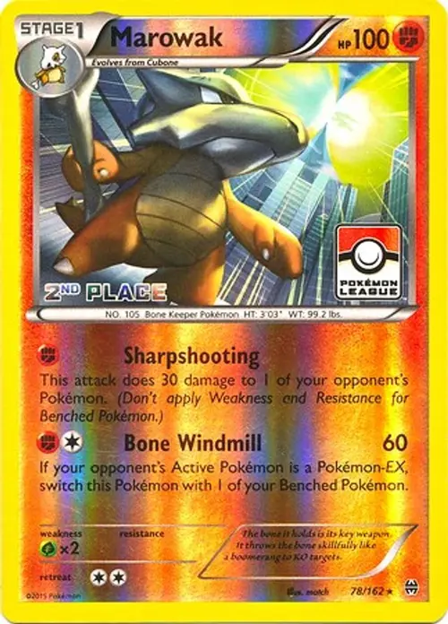 Marowak - 78/162 (Pokemon League) [2nd Place] card art