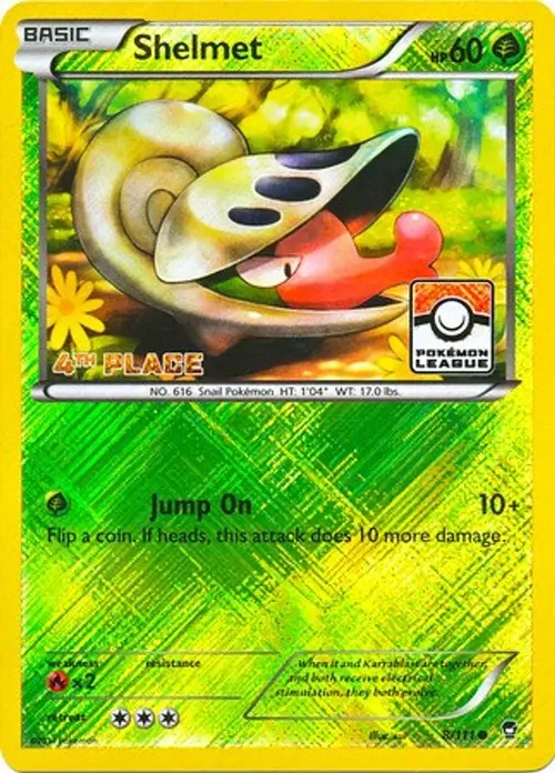 Shelmet - 8/111 (Pokemon League) [4th Place] card art
