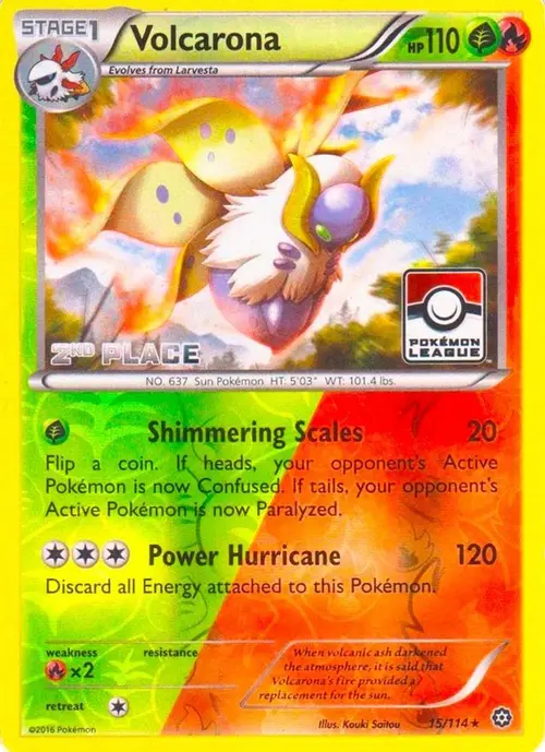Volcarona - 15/114 (Pokemon League) [2nd Place] card art