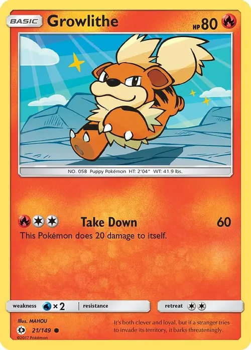 Growlithe card art