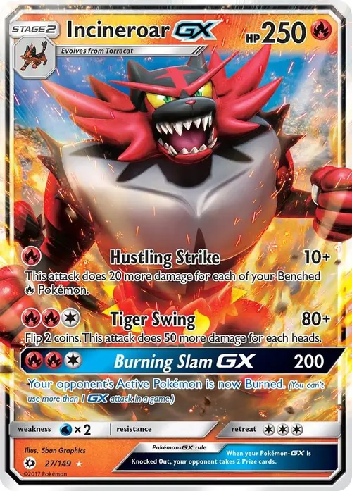 Incineroar GX card art