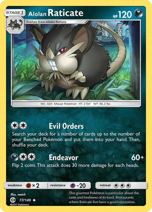 Alolan Raticate card art