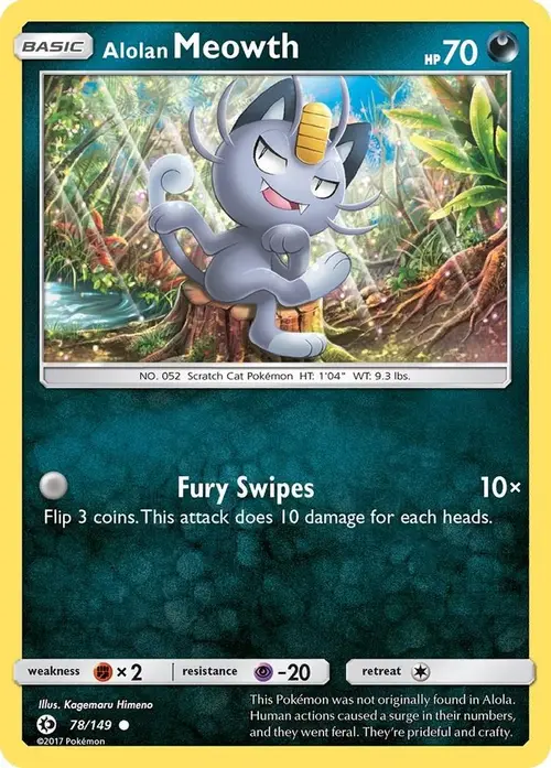 Alolan Meowth card art