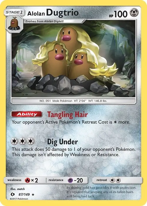 Alolan Dugtrio card art