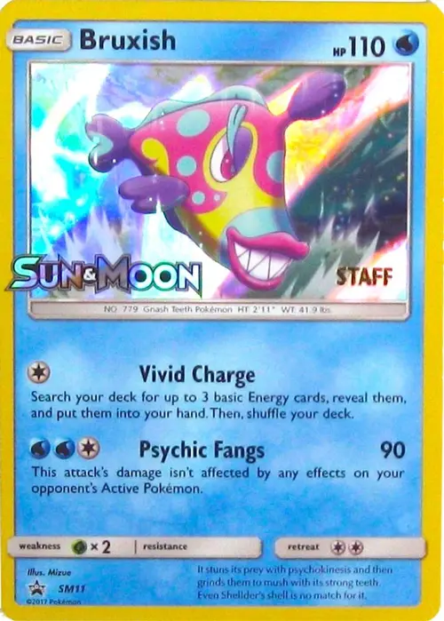 Bruxish - SM11 (Prerelease) [Staff] card art