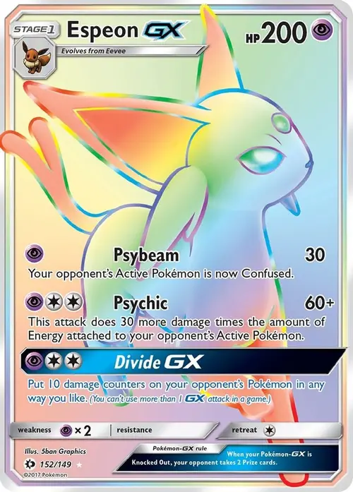 Espeon GX (Secret) card art
