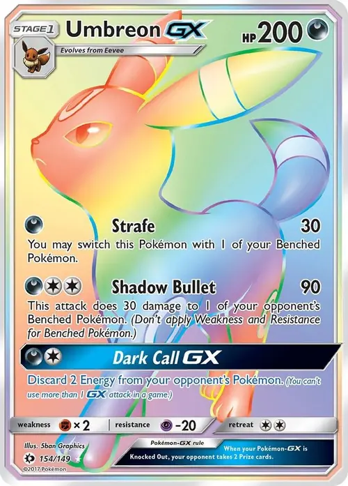 Umbreon GX (Secret) card art
