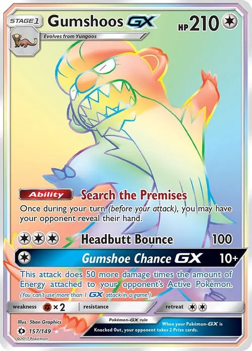 Gumshoos GX (Secret) card art