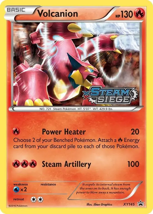 Volcanion (XY Steam Siege Prerelease) card art