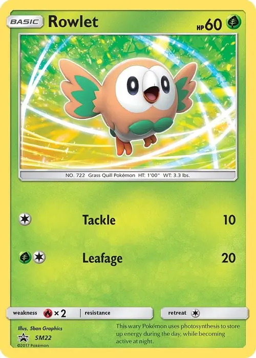Rowlet - SM22 card art