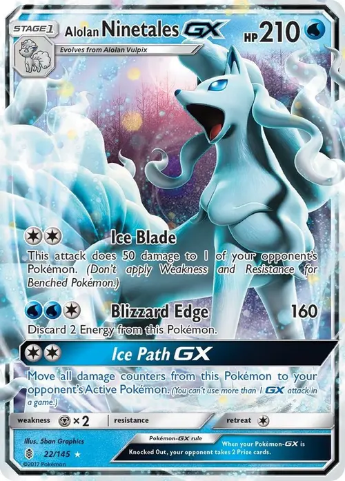 Alolan Ninetales GX card art