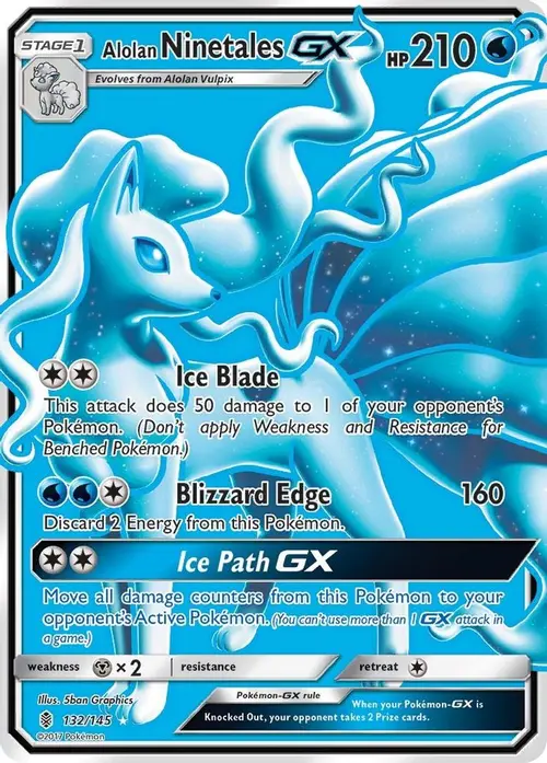 Alolan Ninetales GX (Full Art) card art