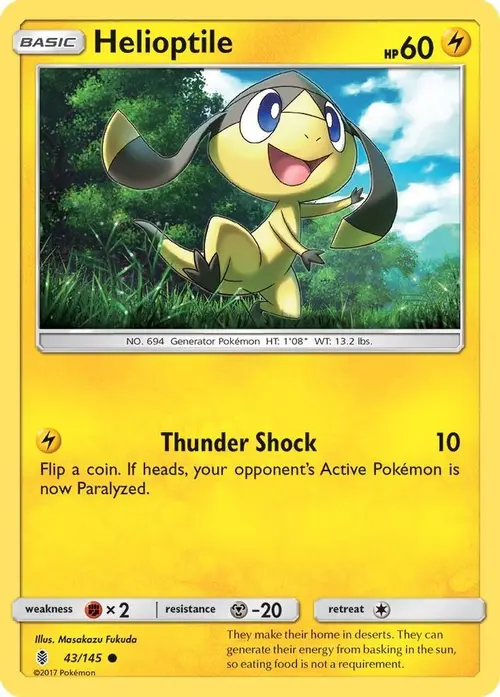 Helioptile card art