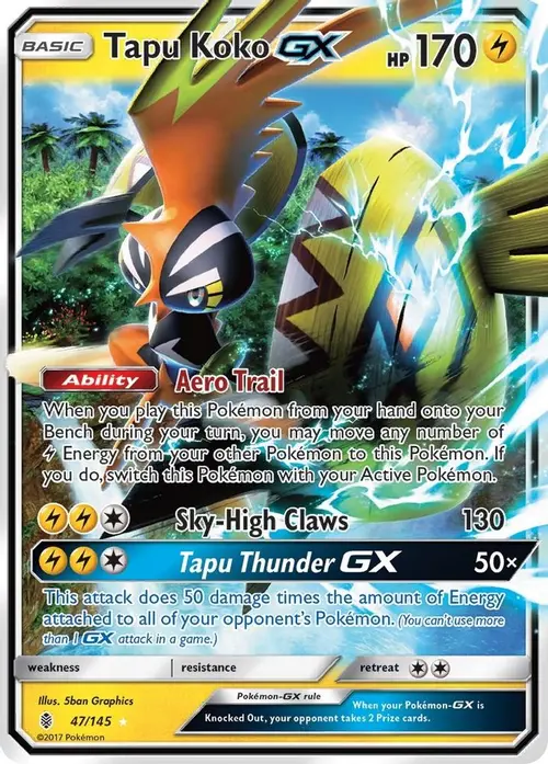 Tapu Koko GX card art