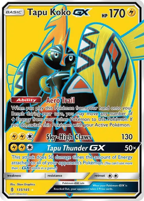 Tapu Koko GX (Full Art) card art
