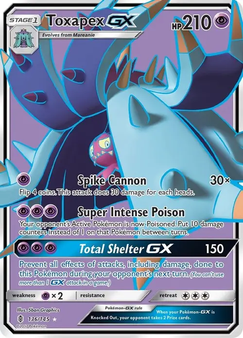 Toxapex GX (Full Art) card art