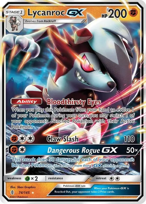 Lycanroc GX card art