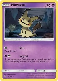 Mimikyu - 58/145 (SM Guardians Rising) card art