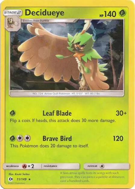 Decidueye (Cracked Ice Holo) card art