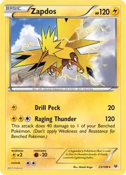 Zapdos - 23/108 (XY Roaring Skies) card art