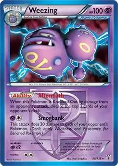 Weezing - 58/135 (BW Plasma Storm) card art