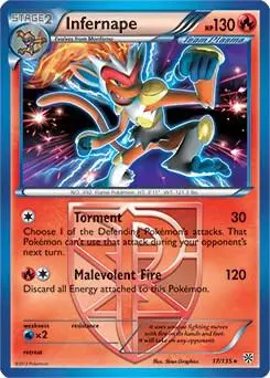Infernape - 17/135 (BW Plasma Storm) card art