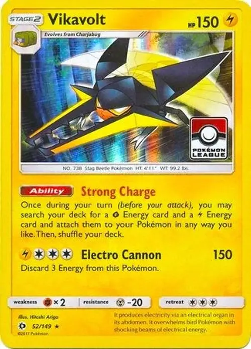 Vikavolt - 52/149 (Pokemon League) card art