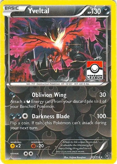 Yveltal - 65/114 (Pokemon League) card art