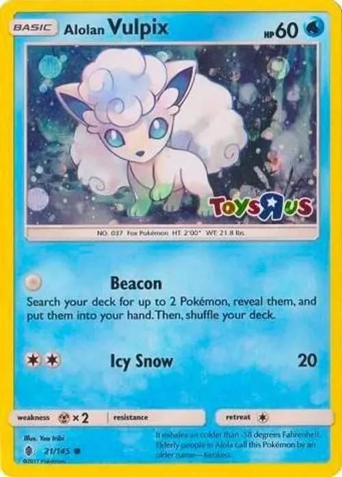 Alolan Vulpix - 21/145 (Toys R Us Promo) card art