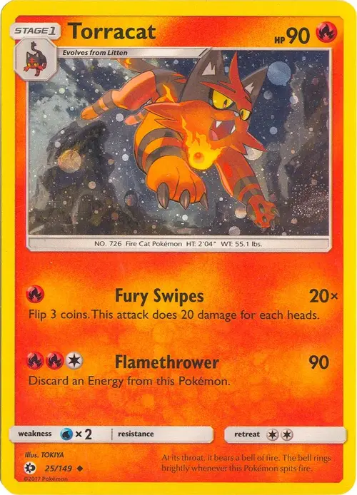 Torracat - 25/149 (Cosmos Holo) card art