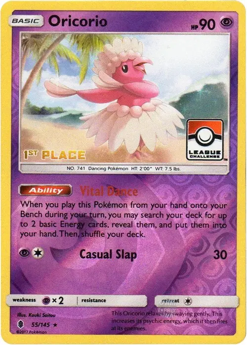 Oricorio - 55/145 (League Challenge) [1st Place] card art