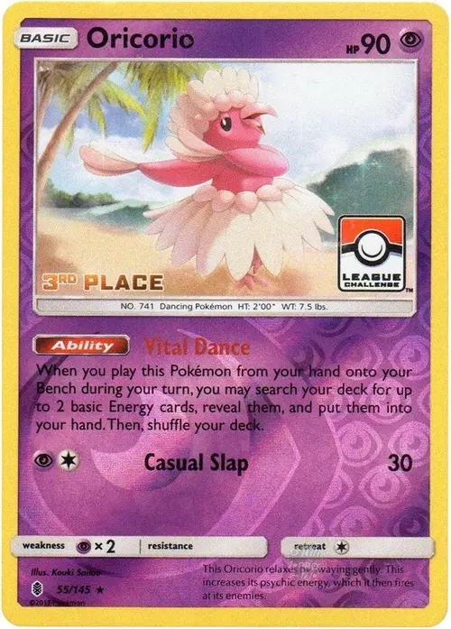 Oricorio - 55/145 (League Challenge) [3rd Place] card art