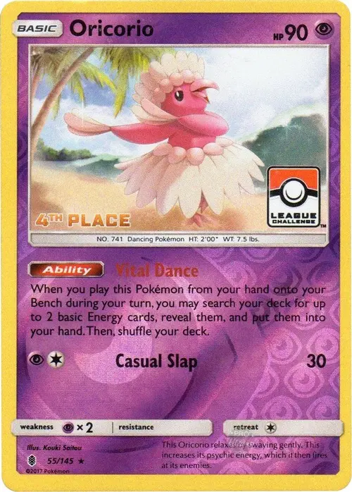 Oricorio - 55/145 (League Challenge) [4th Place] card art