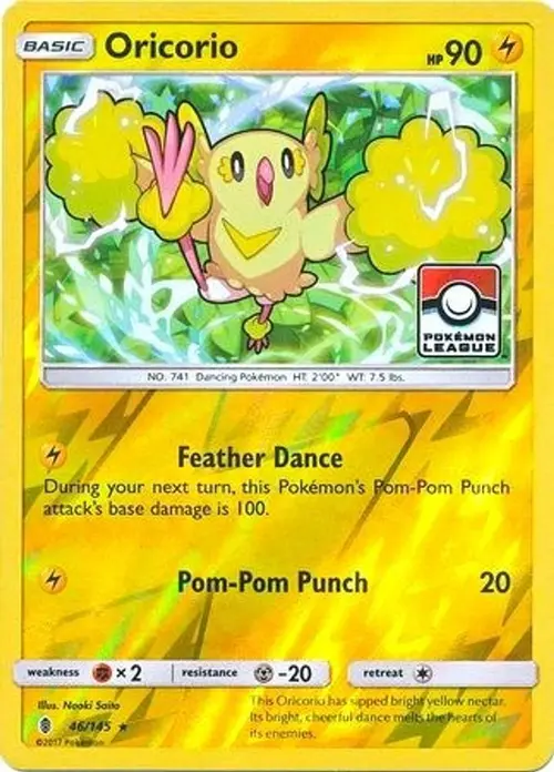 Oricorio - 46/145 (Pokemon League) card art