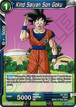 Kind Saiyan Son Goku card art