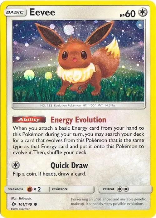 Eevee - 101/149 (Cosmos Holo) card art