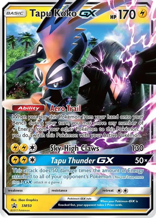 Tapu Koko GX - SM50 card art