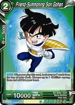 Friend-Summoning Son Gohan card art