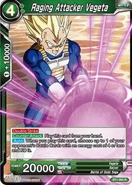 Raging Attacker Vegeta card art