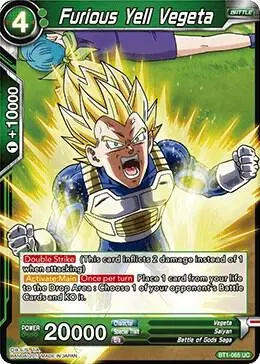 Furious Yell Vegeta card art